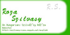 roza szilvasy business card